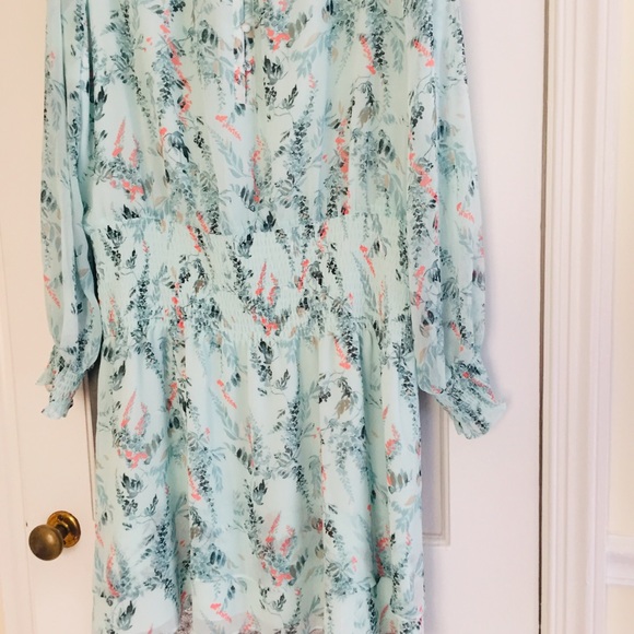 Smocked Blouson Dress In Wisteria See Breeze Preppy Coastal - Picture 8 of 13